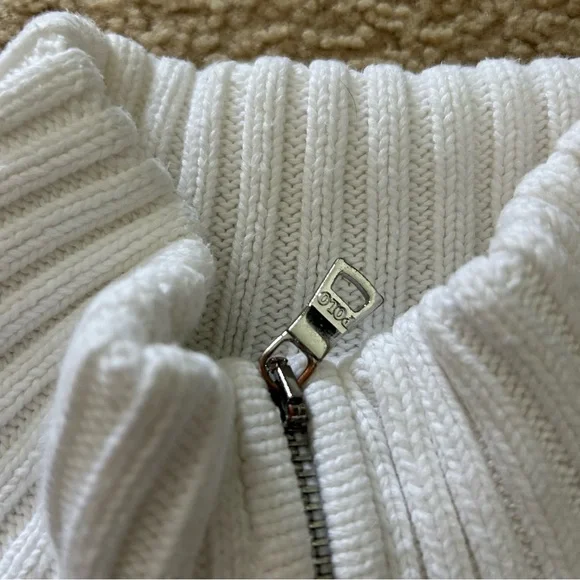 Ralph Lauren Cable Knit Zip Up High Neck Sweater - Picture 3 of 5
